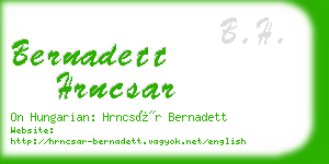 bernadett hrncsar business card